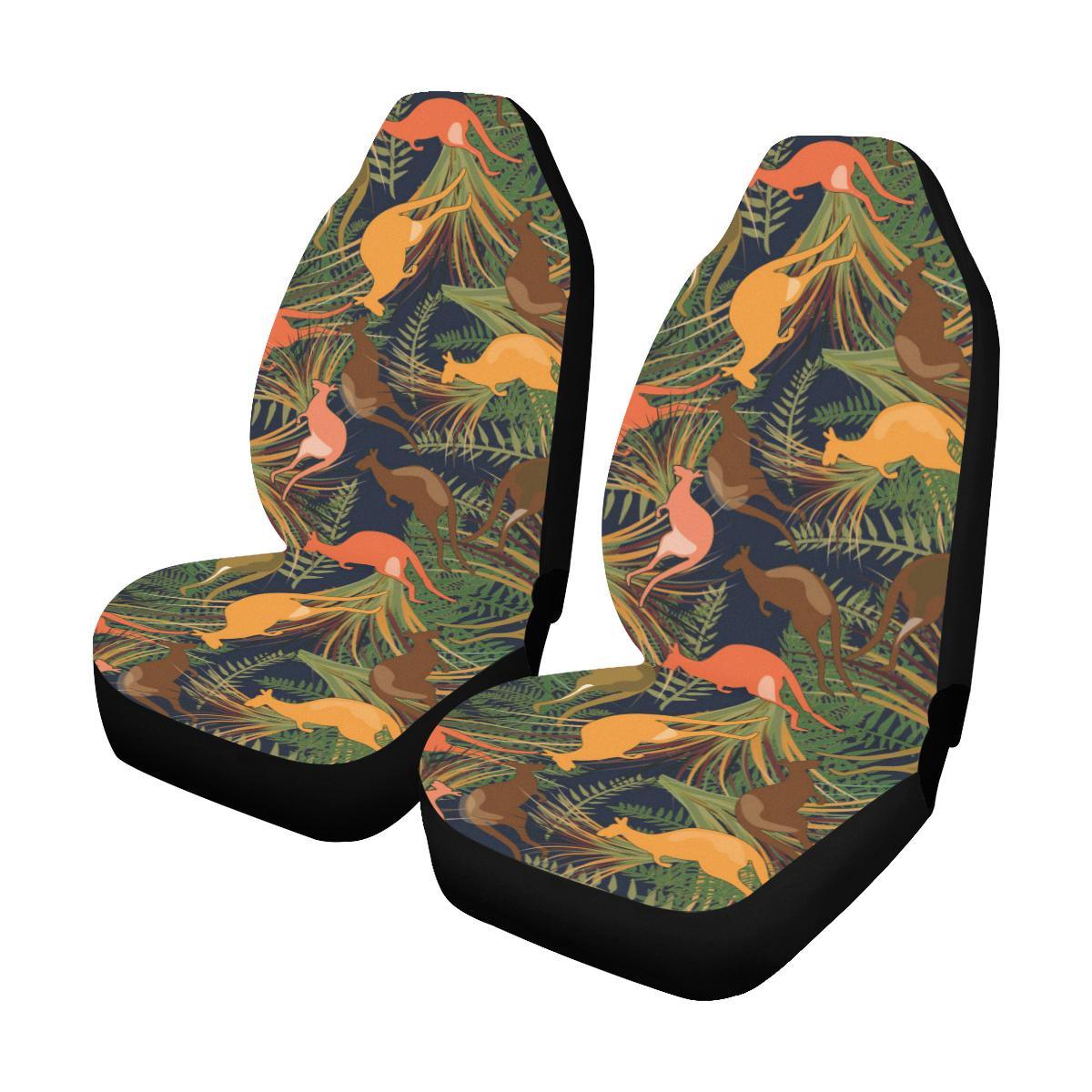 Kangaroos Pattern Print Design 07 Car Seat Covers (Set of 2)-JORJUNE.COM