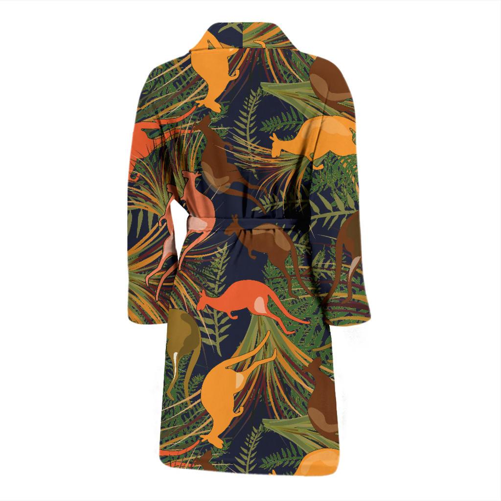 Kangaroos Pattern Print Design 07 Men Bathrobe-JORJUNE.COM