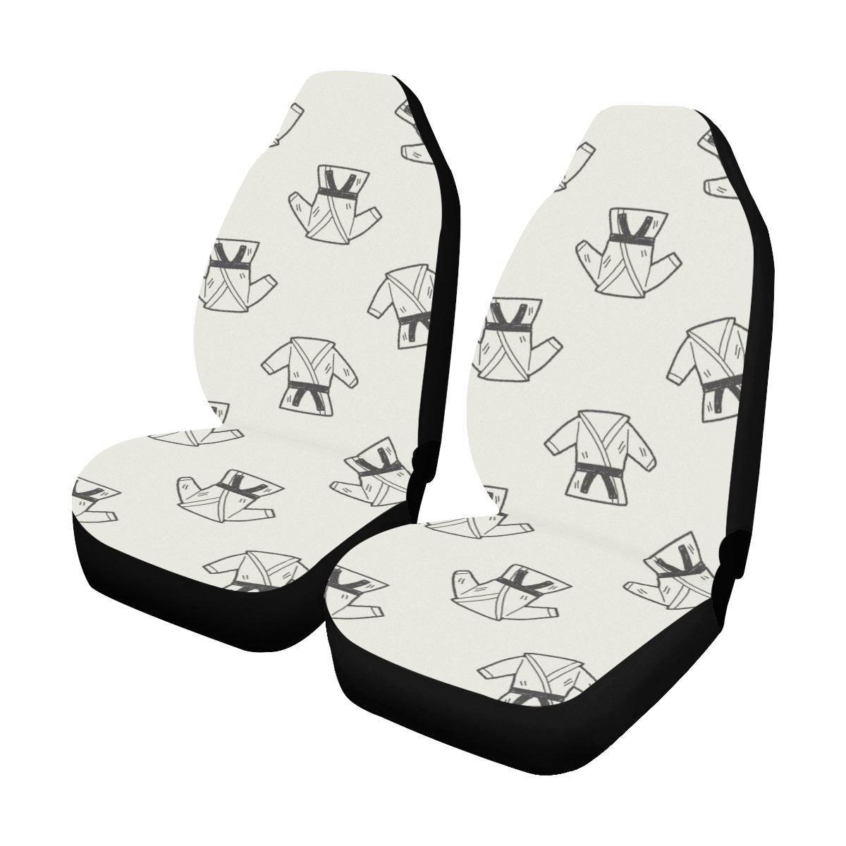 Karate Pattern Print Design 01 Car Seat Covers (Set of 2)-JORJUNE.COM