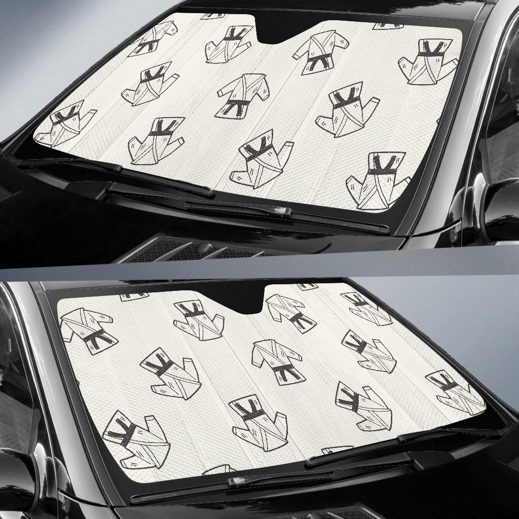 Karate Pattern Print Design 01 Car Sun Shades-JORJUNE.COM