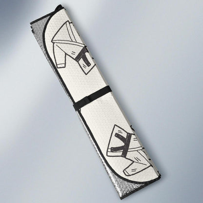 Karate Pattern Print Design 01 Car Sun Shades-JORJUNE.COM