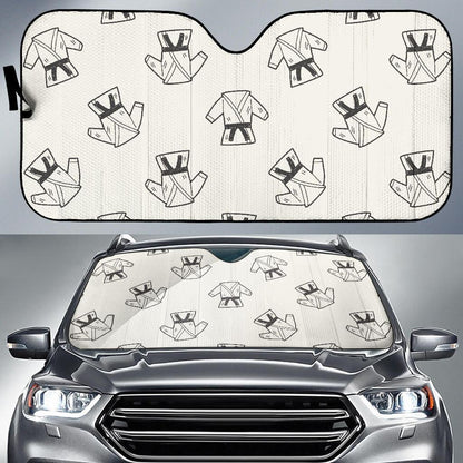 Karate Pattern Print Design 01 Car Sun Shades-JORJUNE.COM
