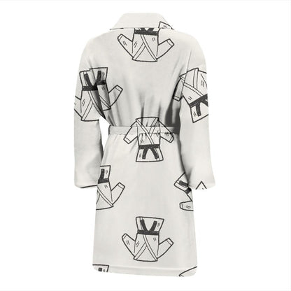 Karate Pattern Print Design 01 Men Bathrobe-JORJUNE.COM