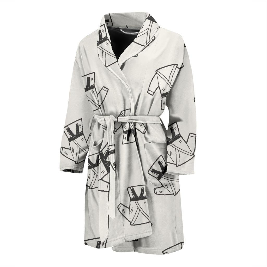 Karate Pattern Print Design 01 Men Bathrobe-JORJUNE.COM
