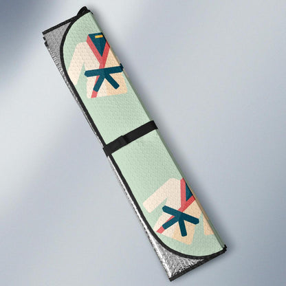 Karate Pattern Print Design 02 Car Sun Shades-JORJUNE.COM