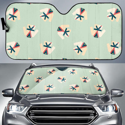 Karate Pattern Print Design 02 Car Sun Shades-JORJUNE.COM