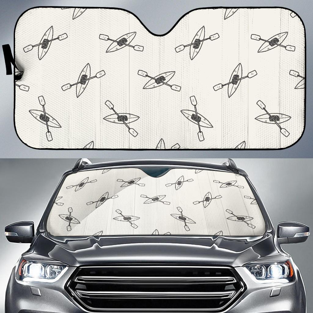 Kayak Pattern Print Design 01 Car Sun Shades-JORJUNE.COM