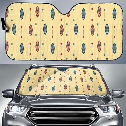 Kayak Pattern Print Design 02 Car Sun Shades-JORJUNE.COM