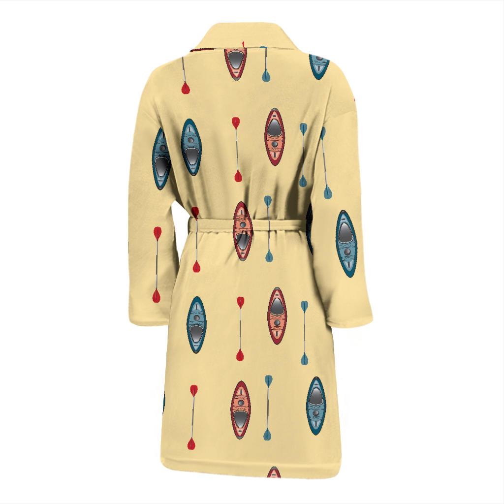 Kayak Pattern Print Design 02 Men Bathrobe-JORJUNE.COM