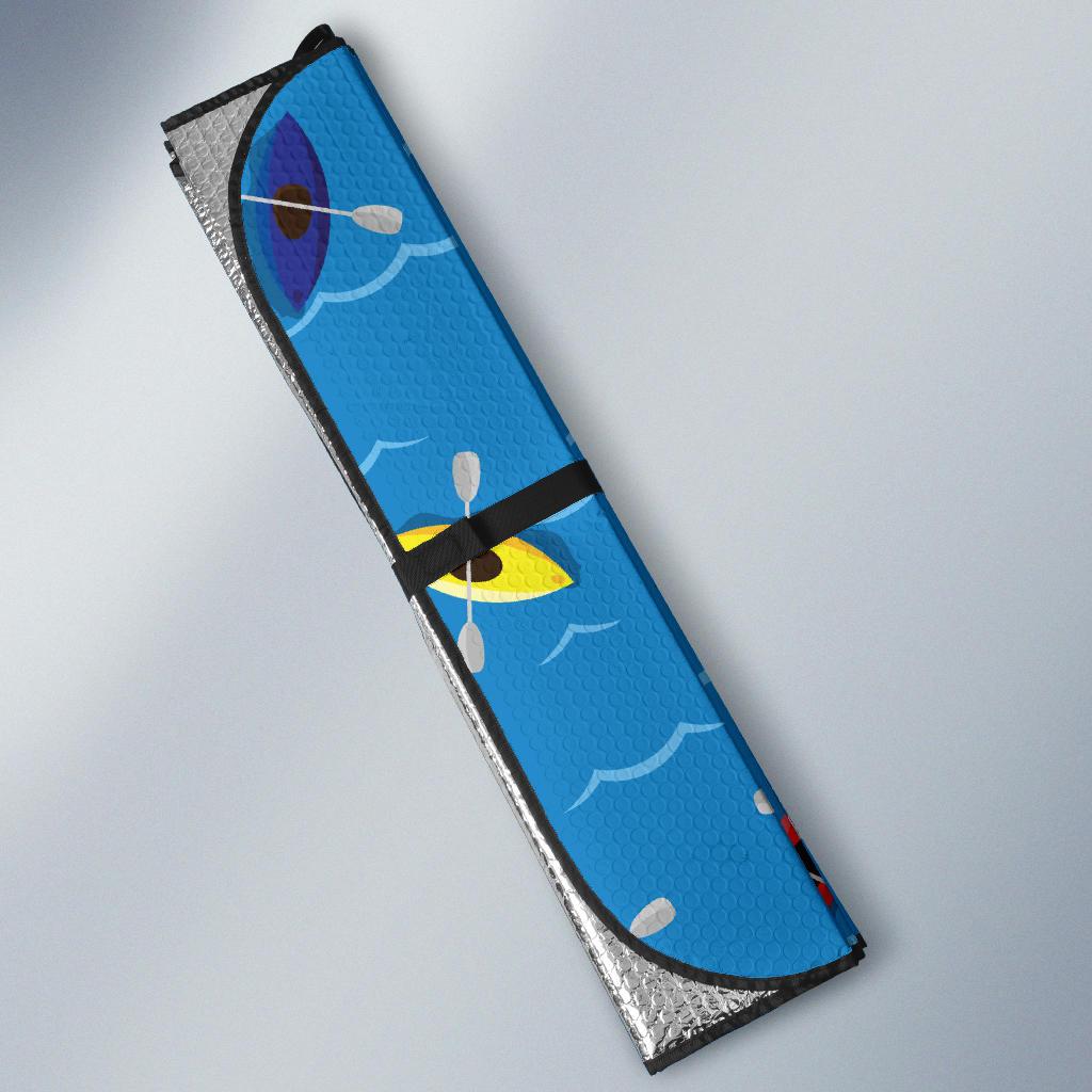 Kayak Pattern Print Design 03 Car Sun Shades-JORJUNE.COM