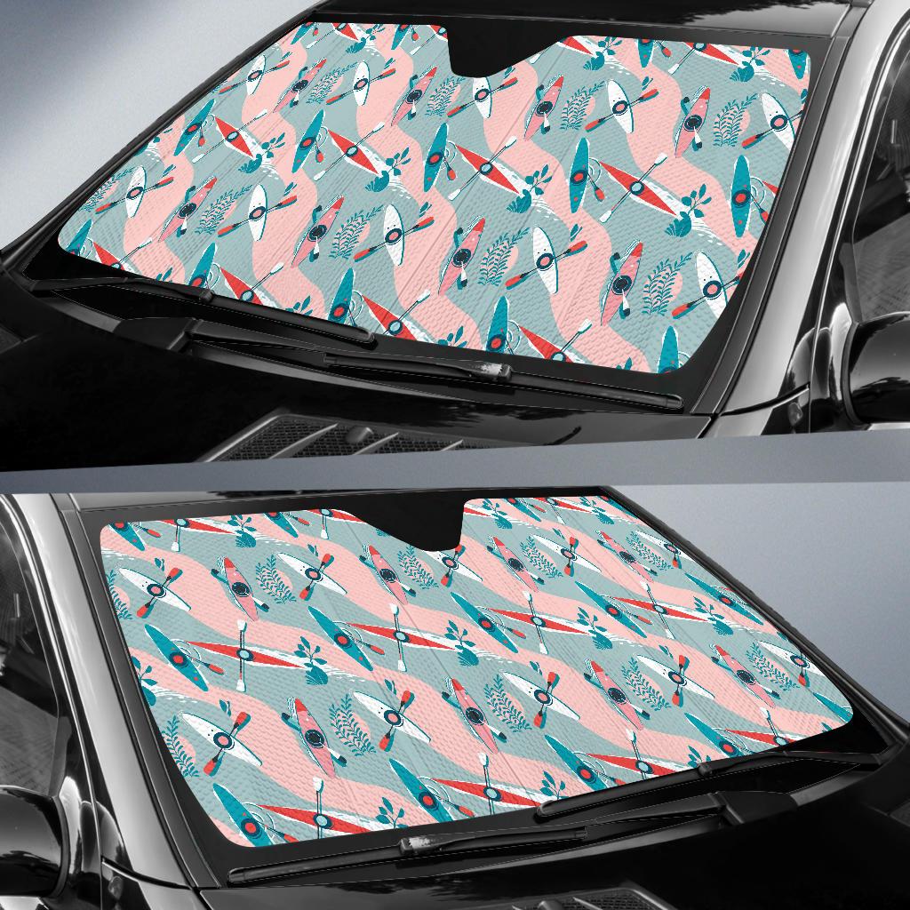 Kayak Pattern Print Design 05 Car Sun Shades-JORJUNE.COM