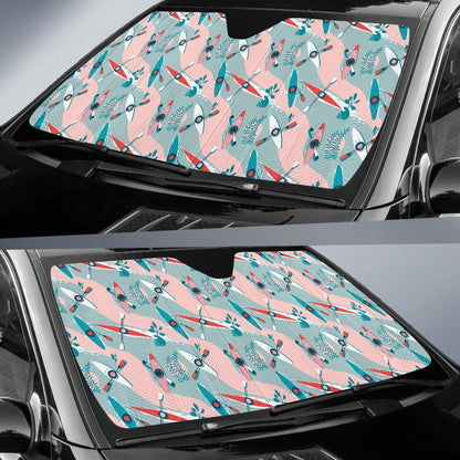 Kayak Pattern Print Design 05 Car Sun Shades-JORJUNE.COM