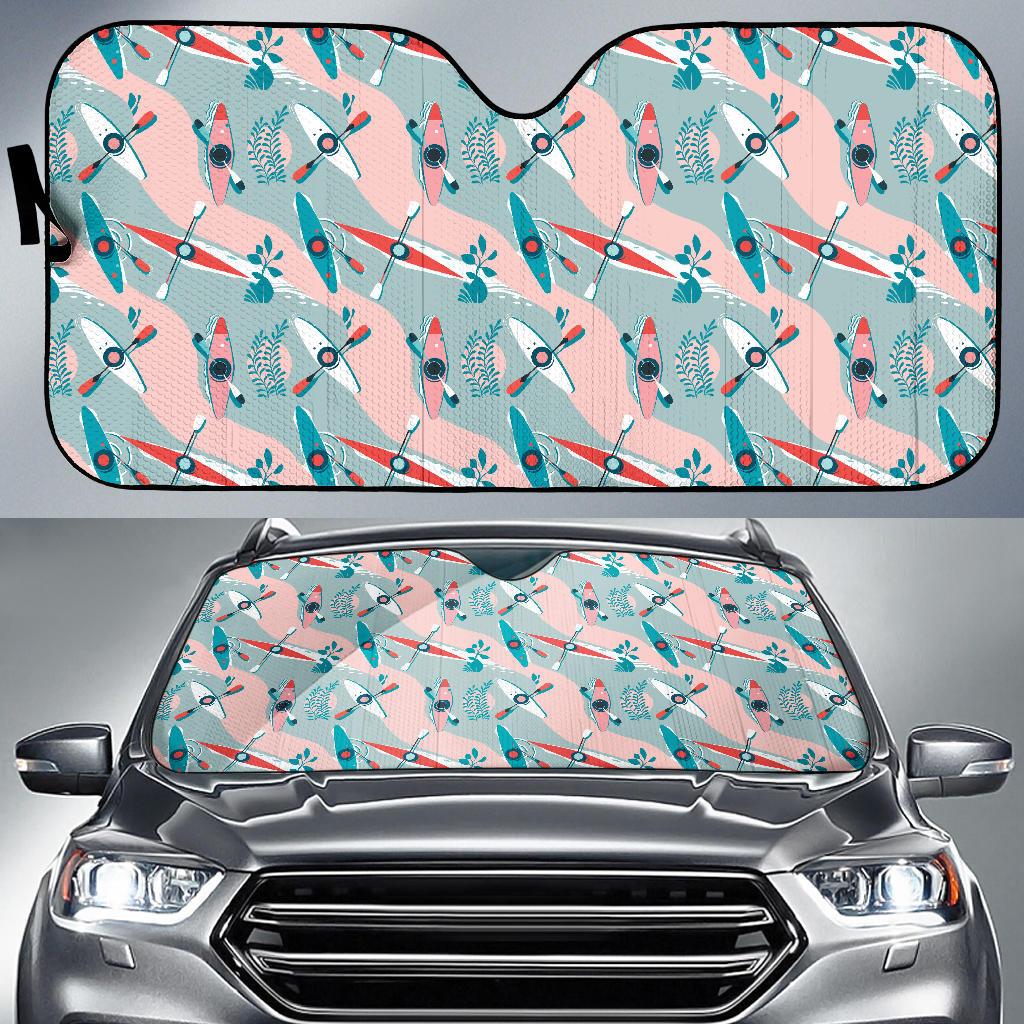 Kayak Pattern Print Design 05 Car Sun Shades-JORJUNE.COM