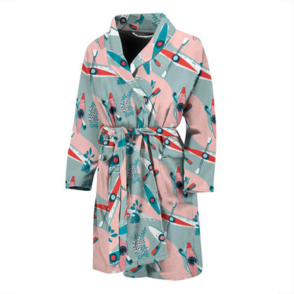 Kayak Pattern Print Design 05 Men Bathrobe-JORJUNE.COM