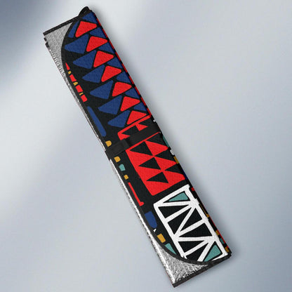 Kente Pattern Print Design 02 Car Sun Shades-JORJUNE.COM