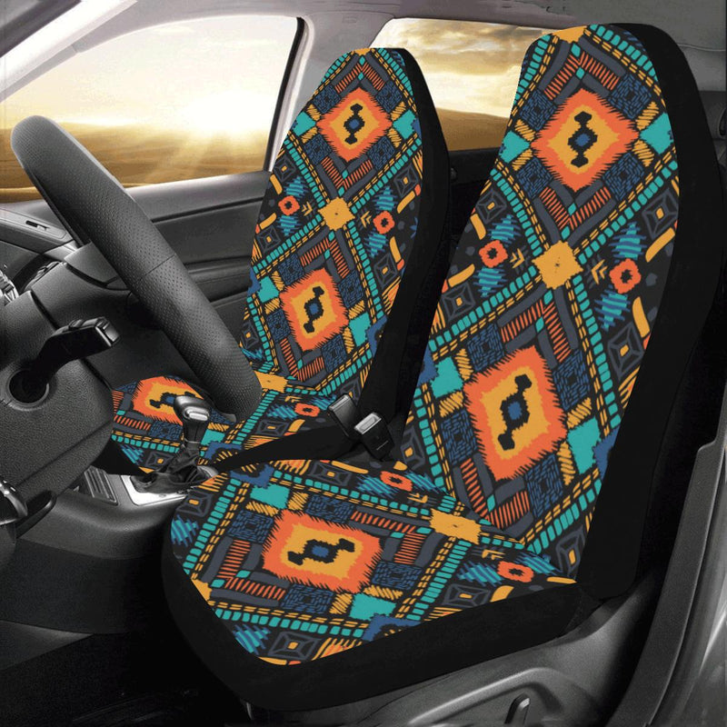 Kente Pattern Print Design 04 Car Seat Covers (Set of 2)-JORJUNE.COM