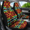 Kente Red Design African Print Universal Fit Car Seat Covers