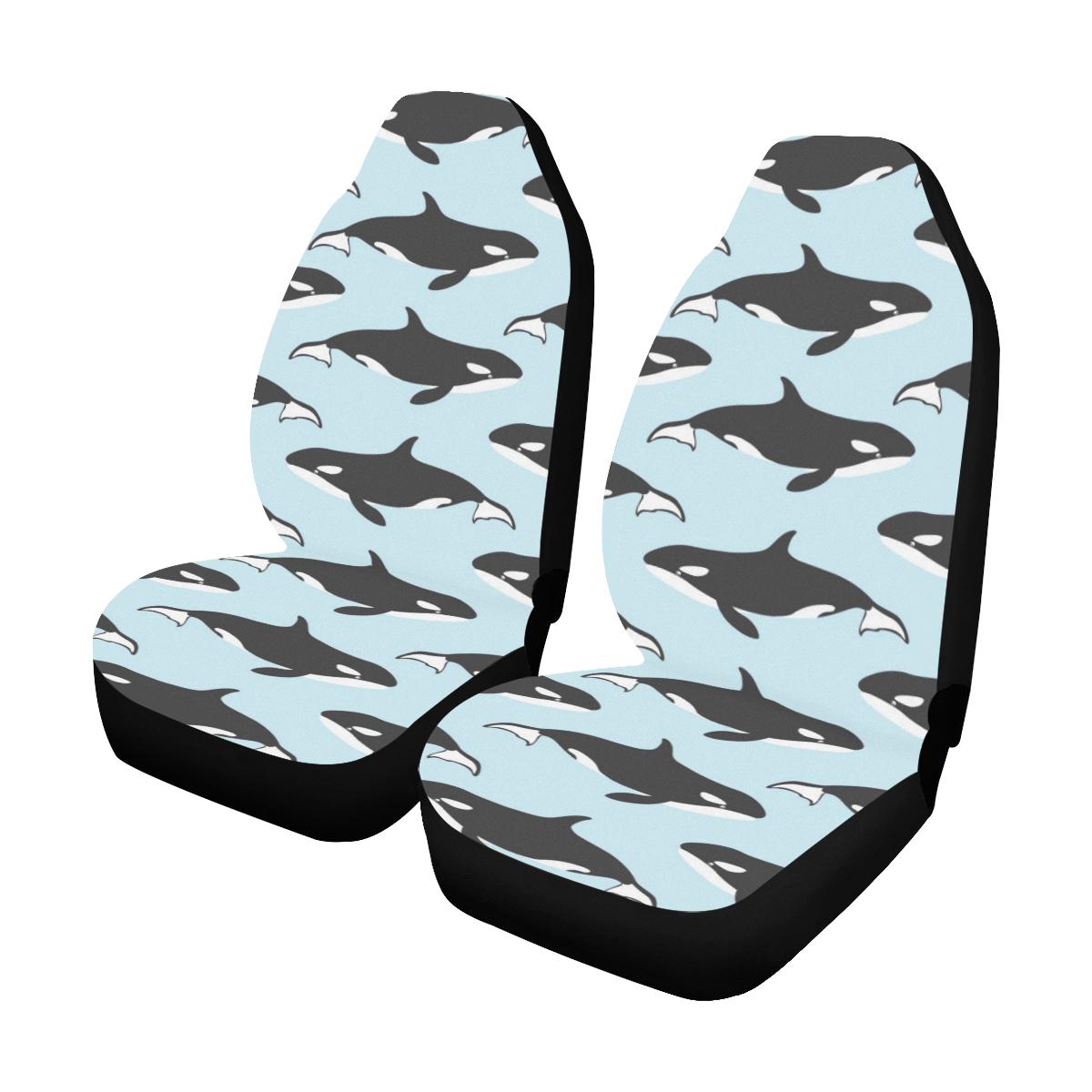 Killer Whale Pattern Print Design 01 Car Seat Covers (Set of 2)-JORJUNE.COM