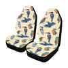 Kingfisher Bird Pattern Print Design 04 Car Seat Covers (Set of 2)-JORJUNE.COM