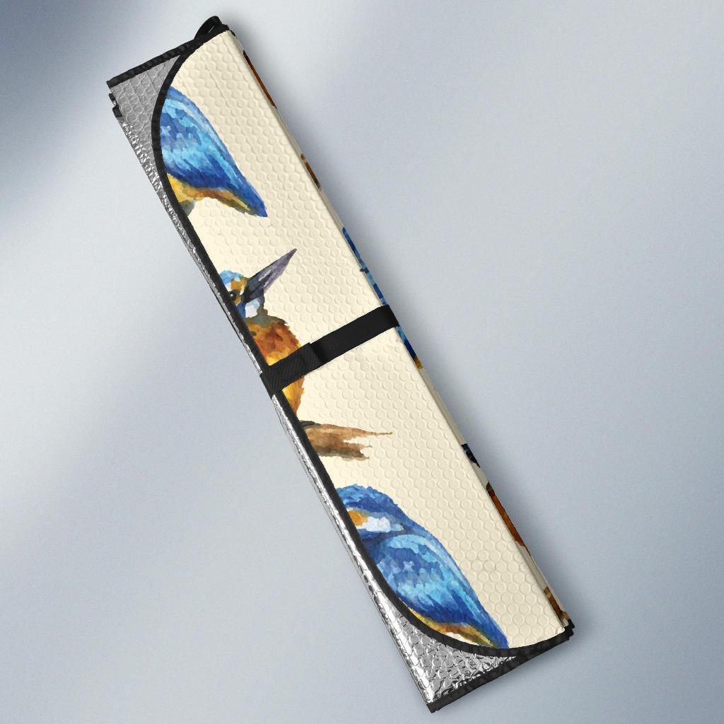 Kingfisher Pattern Print Design 01 Car Sun Shades-JORJUNE.COM