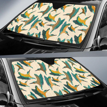 Kingfisher Pattern Print Design 02 Car Sun Shades-JORJUNE.COM