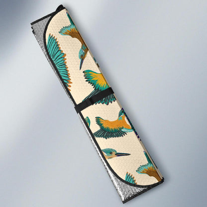 Kingfisher Pattern Print Design 02 Car Sun Shades-JORJUNE.COM