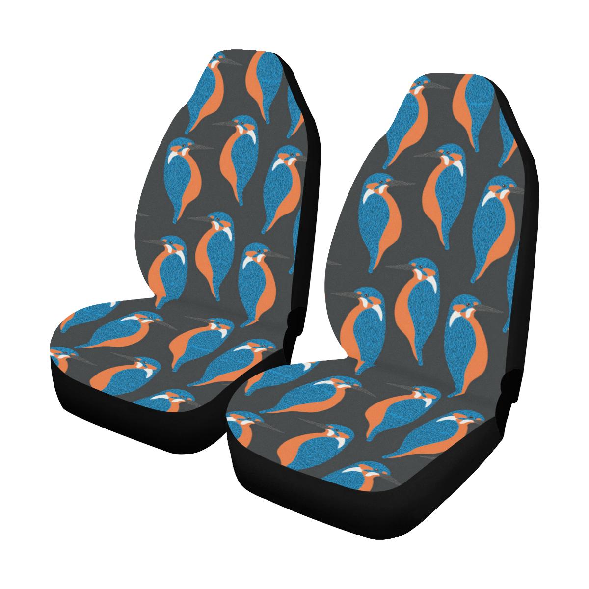 Kingfisher Pattern Print Design 03 Car Seat Covers (Set of 2)-JORJUNE.COM