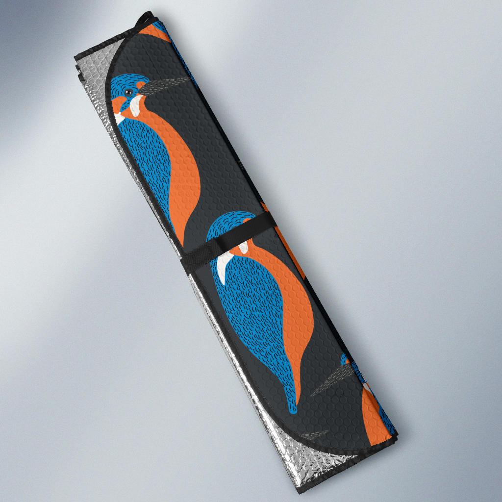 Kingfisher Pattern Print Design 03 Car Sun Shades-JORJUNE.COM