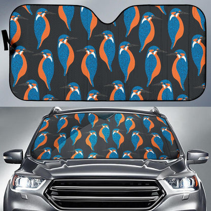 Kingfisher Pattern Print Design 03 Car Sun Shades-JORJUNE.COM