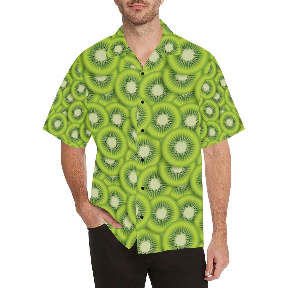 Kiwi Pattern Print Design KW01 Men Hawaiian Shirt-JorJune