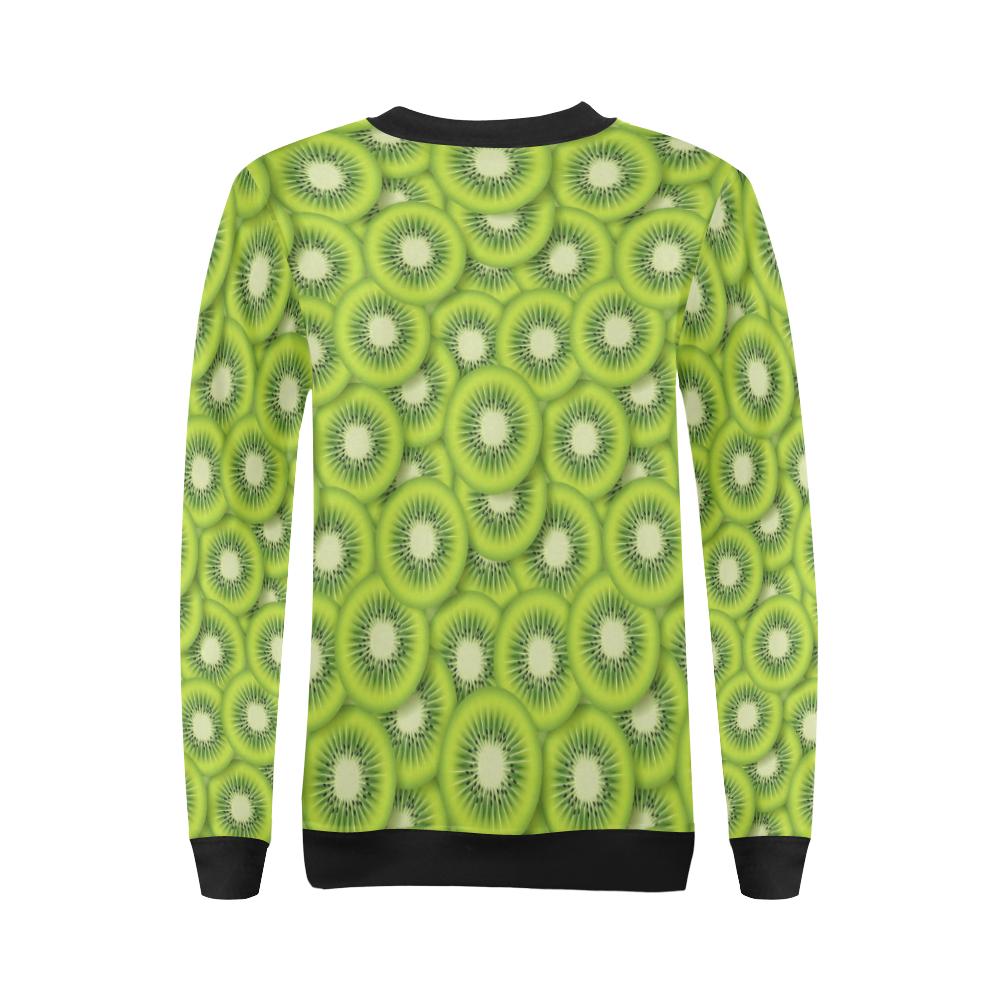 Kiwi Pattern Print Design KW01 Women Long Sleeve Sweatshirt-JorJune
