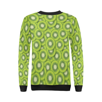 Kiwi Pattern Print Design KW01 Women Long Sleeve Sweatshirt-JorJune