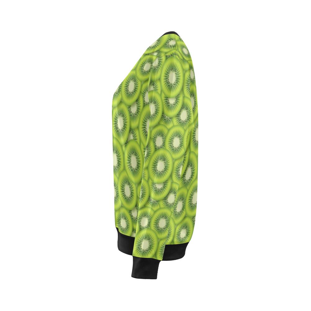 Kiwi Pattern Print Design KW01 Women Long Sleeve Sweatshirt-JorJune