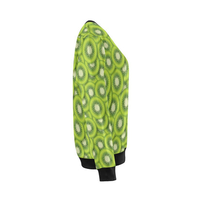 Kiwi Pattern Print Design KW01 Women Long Sleeve Sweatshirt-JorJune