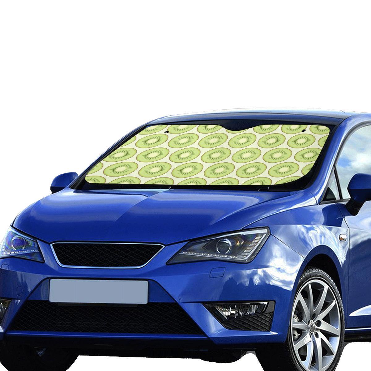 Kiwi Pattern Print Design KW02 Car Sun Shade-JorJune