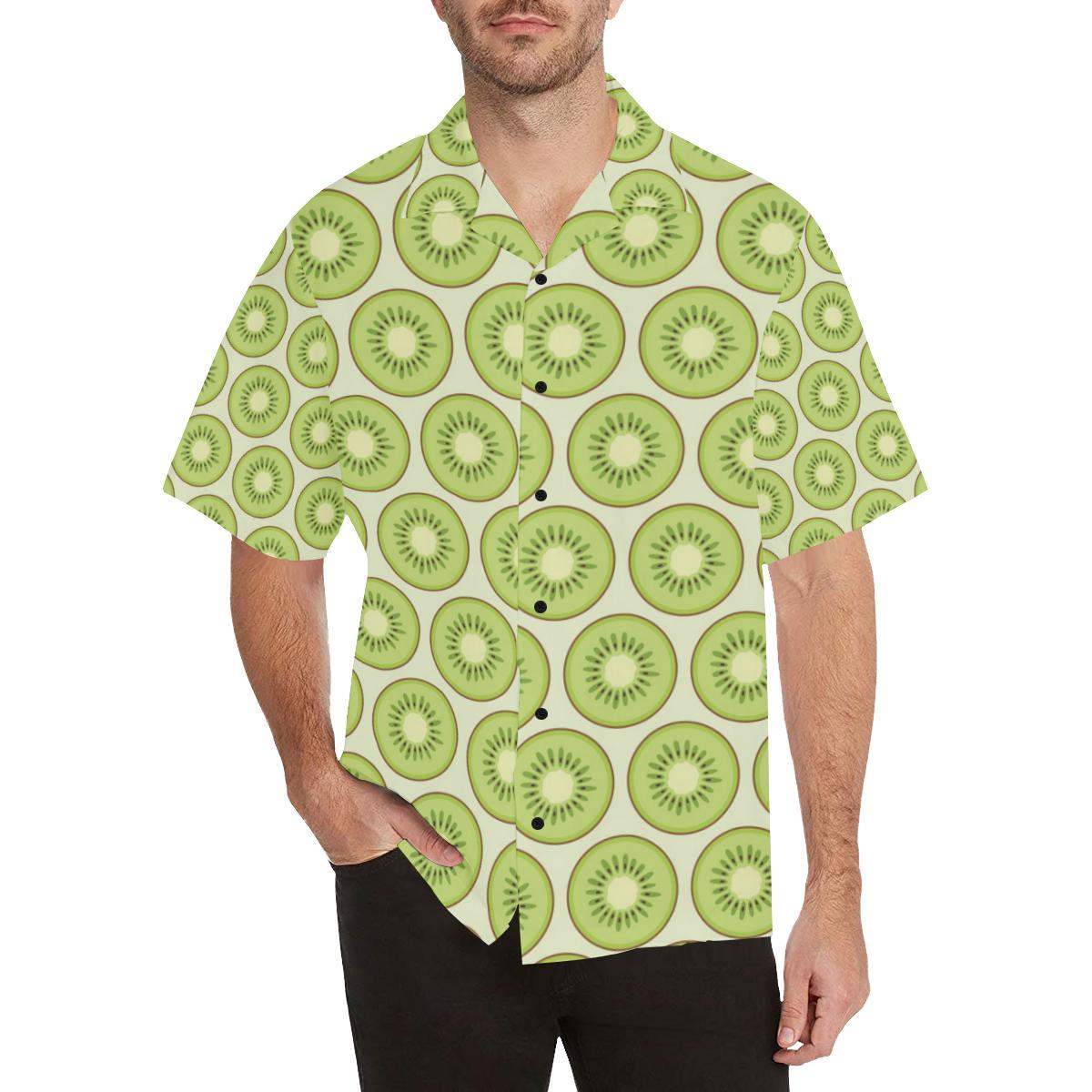 Kiwi Pattern Print Design KW02 Men Hawaiian Shirt-JorJune
