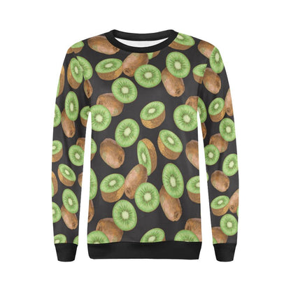 Kiwi Pattern Print Design KW03 Women Long Sleeve Sweatshirt-JorJune
