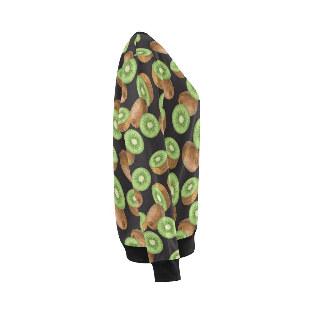 Kiwi Pattern Print Design KW03 Women Long Sleeve Sweatshirt-JorJune