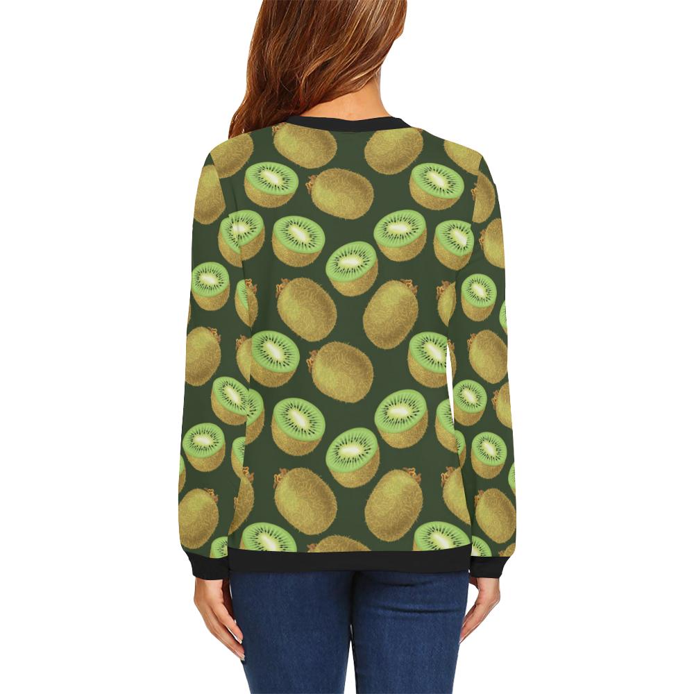 Kiwi Pattern Print Design KW04 Women Long Sleeve Sweatshirt-JorJune
