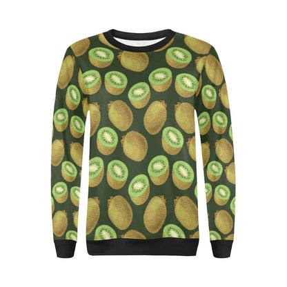 Kiwi Pattern Print Design KW04 Women Long Sleeve Sweatshirt-JorJune