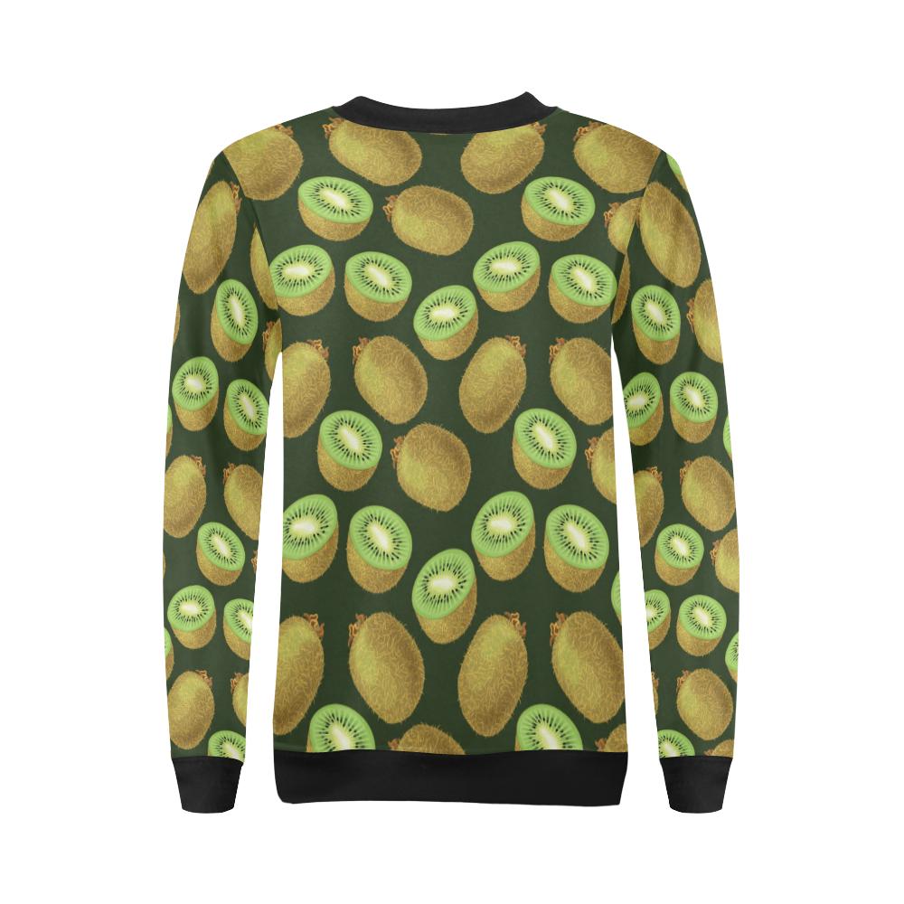 Kiwi Pattern Print Design KW04 Women Long Sleeve Sweatshirt-JorJune