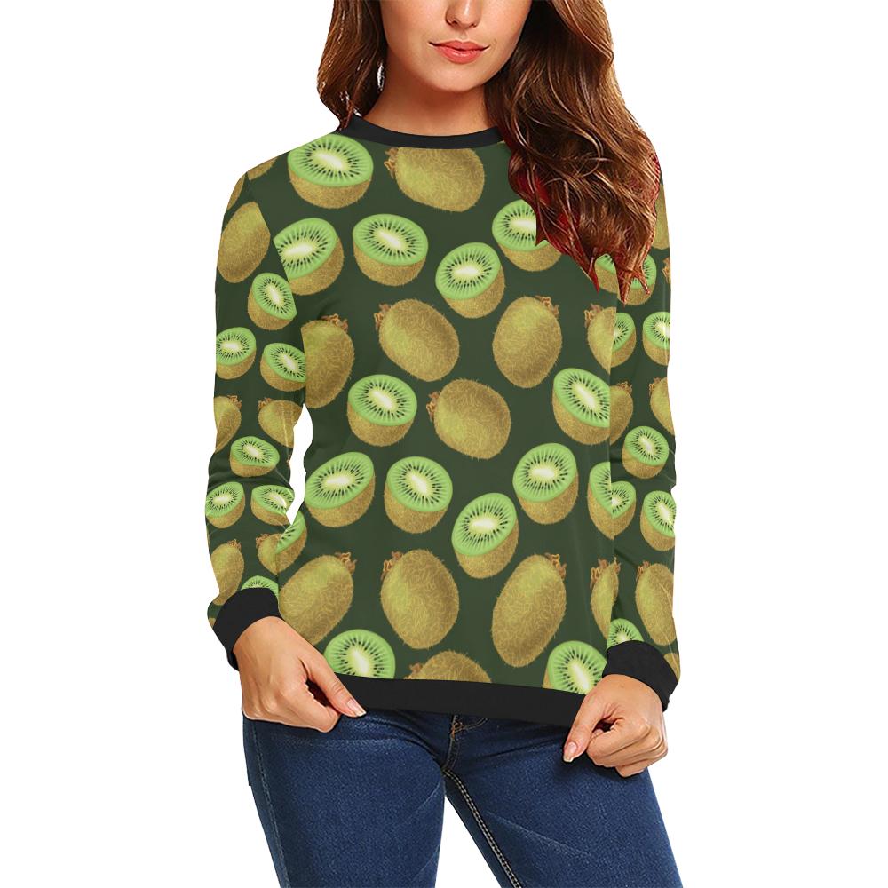 Kiwi Pattern Print Design KW04 Women Long Sleeve Sweatshirt-JorJune