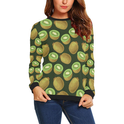 Kiwi Pattern Print Design KW04 Women Long Sleeve Sweatshirt-JorJune