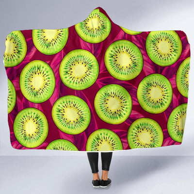 Kiwi Pattern Print Design KW05 Hooded Blanket-JORJUNE.COM