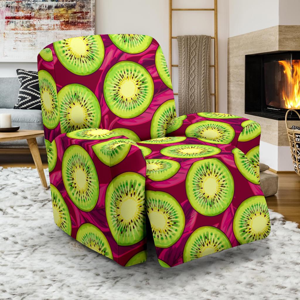 Kiwi Pattern Print Design KW05 Recliner Slipcover-JORJUNE.COM