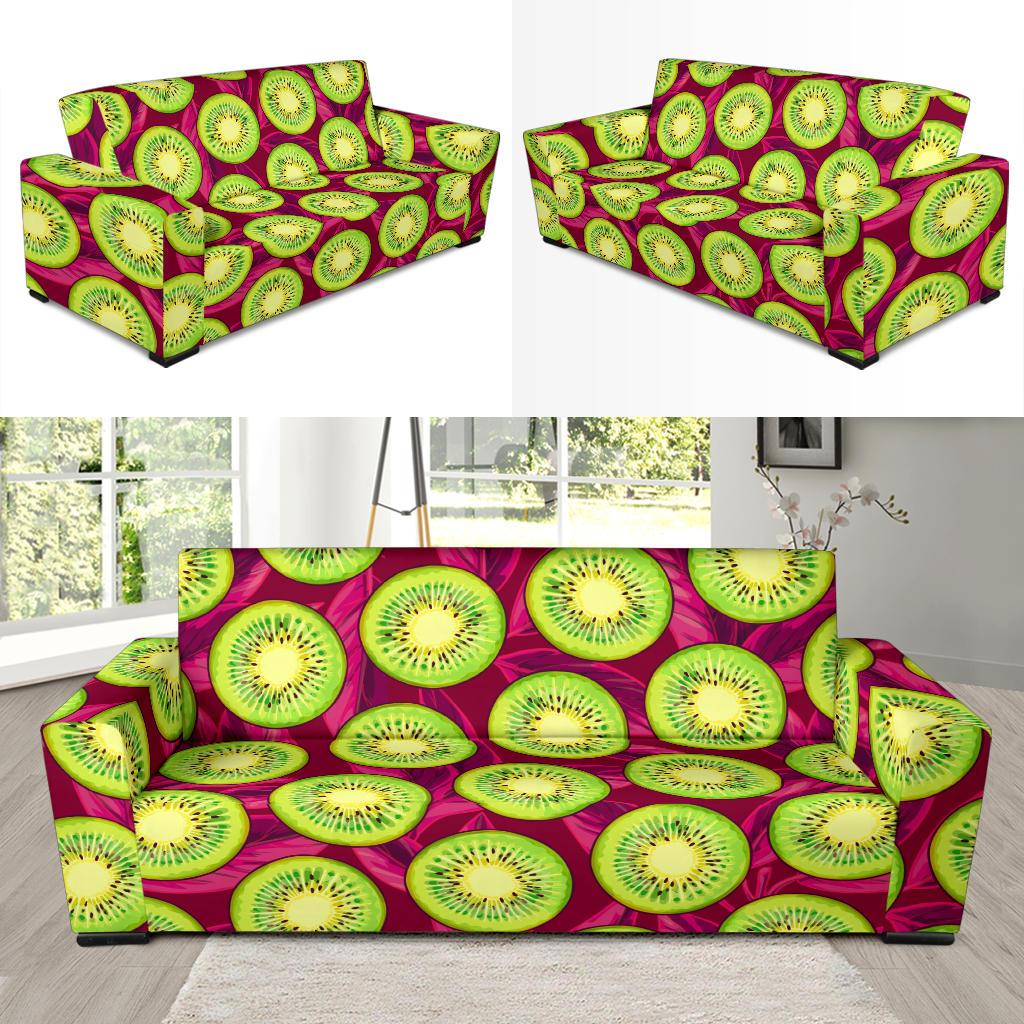 Kiwi Pattern Print Design KW05 Sofa Slipcover-JORJUNE.COM