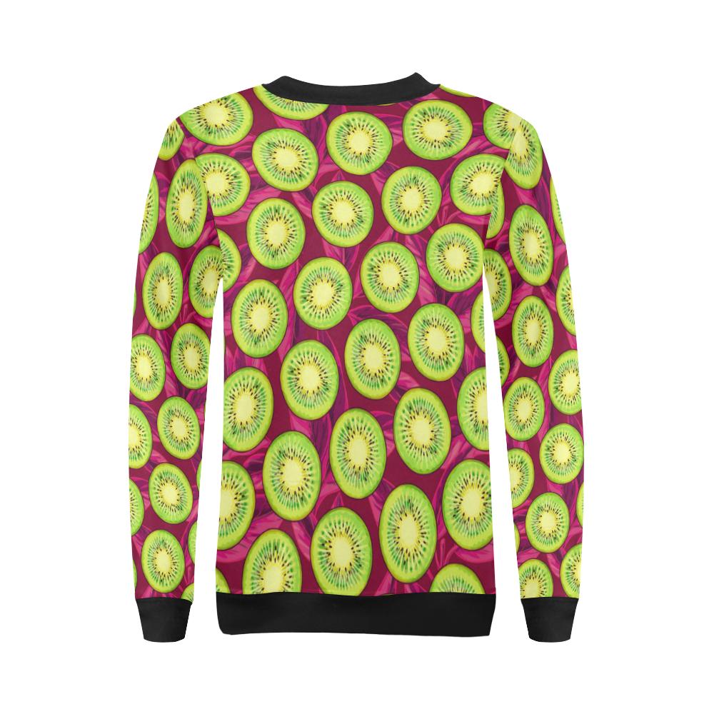 Kiwi Pattern Print Design KW05 Women Long Sleeve Sweatshirt-JorJune