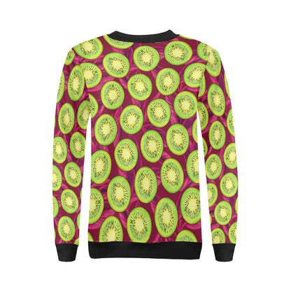 Kiwi Pattern Print Design KW05 Women Long Sleeve Sweatshirt-JorJune