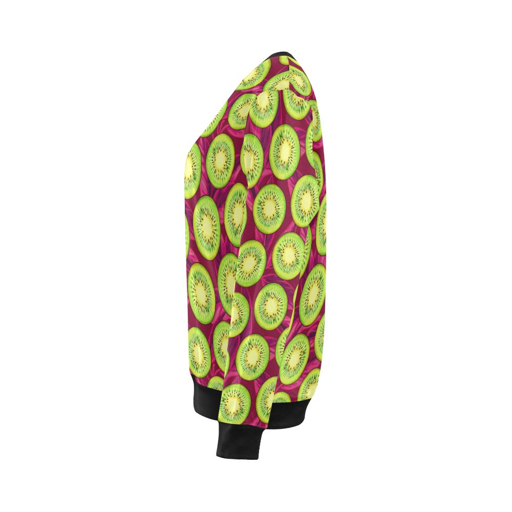 Kiwi Pattern Print Design KW05 Women Long Sleeve Sweatshirt-JorJune