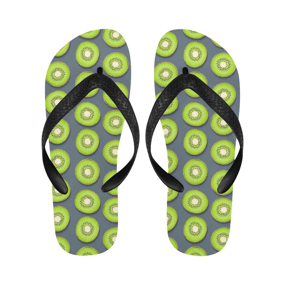 Kiwi Pattern Print Design KW06 Flip Flops-JorJune